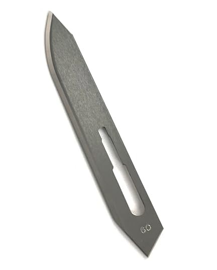 #60 Stainless Steel Scalpel Blades – Compatible with Havalon Piranta – Silver