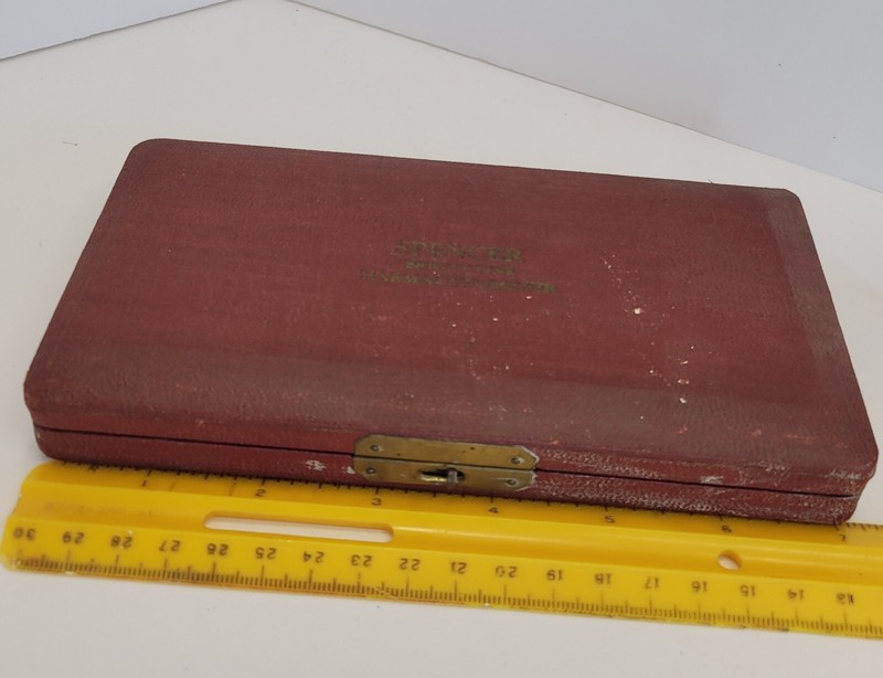 Vintage Medical HAEMACYTOMETER Spencer Bright Line In Original Red Case READ gallery