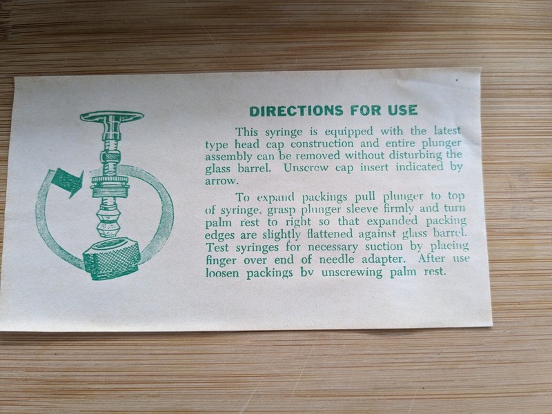 Vintage Veterinary Farm Agricultural Syringe Needle 10cc In Original Box gallery