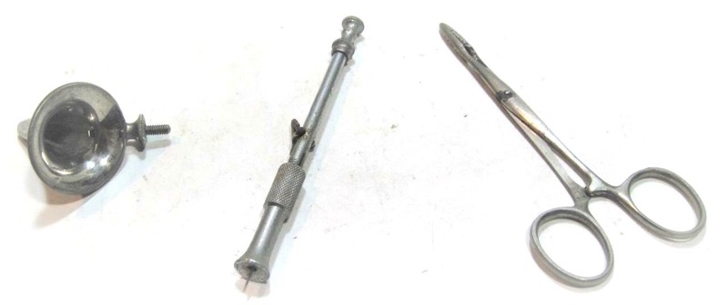 VTG Lot of 3 Sklar Germany Instruments – Forceps, Specialty Tool & Chrome Knife