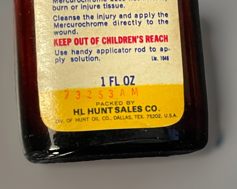 VTG Medical Center Mercurochrome Amber Glass Bottle USA gallery