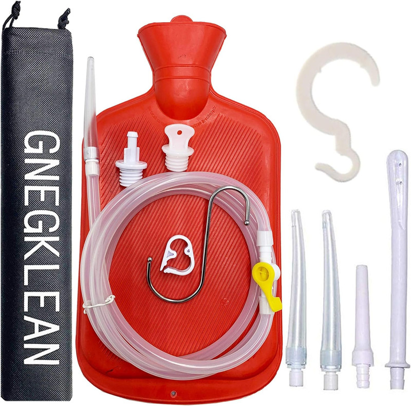 Coffee Enema Bag Kit – 5.0Ft Silicone Hose 2L Enemas at Home Water & Colon Detox