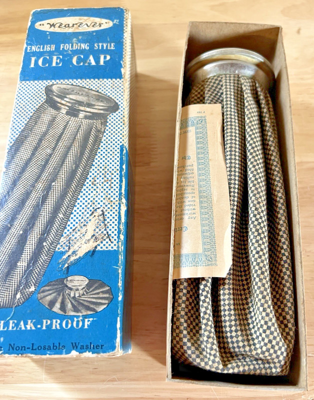 Vintage Wearever English Folding Style Ice Cap with Original Box #152 gallery