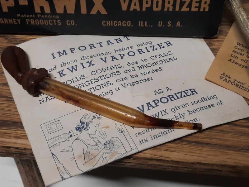Vintage Vap-Kwix Electric Vaporizer Jar Original Box Medical Ephemera MCM gallery