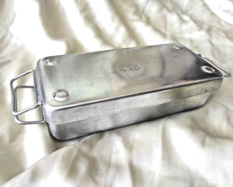 Vintage USSR Medical Sterilization Container Steel Industrial Decor Box