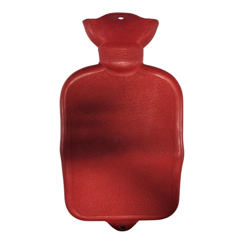 Vintage Red Rubber Hot or Cold Water Bottle Heating Pad with Stopper