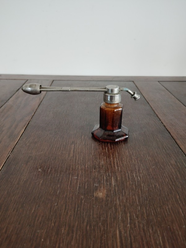 Vintage Medical Atomizer Amber Glass Apothecary gallery