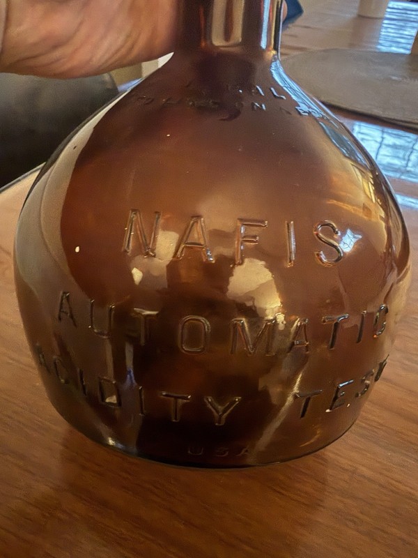 Vintage Amber 1/2 Gallon Laboratory NAFIS Acidity Test Lab Bottle. Scientific. gallery
