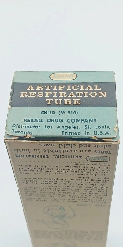 Vintage Rexall Artificial Respiration Tube Child CPR Mouth to Mouth NOS gallery