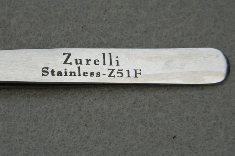 Tweezers Zurelli Stainless Z51F S.S..Pakistan Vintage