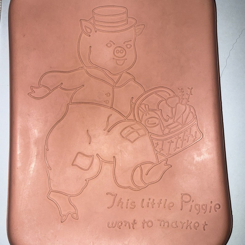 VTG This Little Piggie Went To Market Hot Water Bottle Pink Nostalgiacore gallery