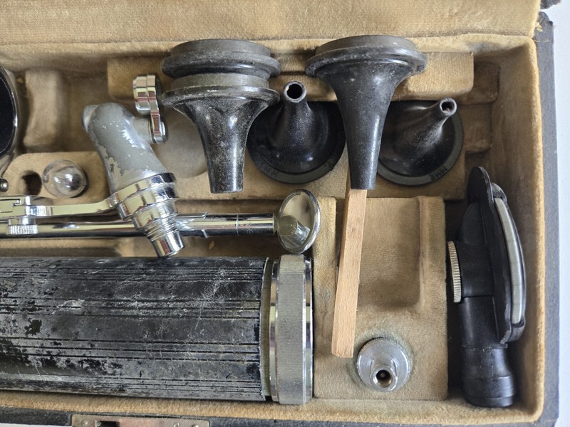 Vintage Rare National Otoscope (ENT Ear, Nose & Throat) and Ophthalmoscope Kit gallery