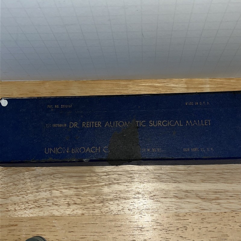 Rare Antique 1930s Dr.Reiter Automatic Surgical Mallet with Accessories and Box! gallery