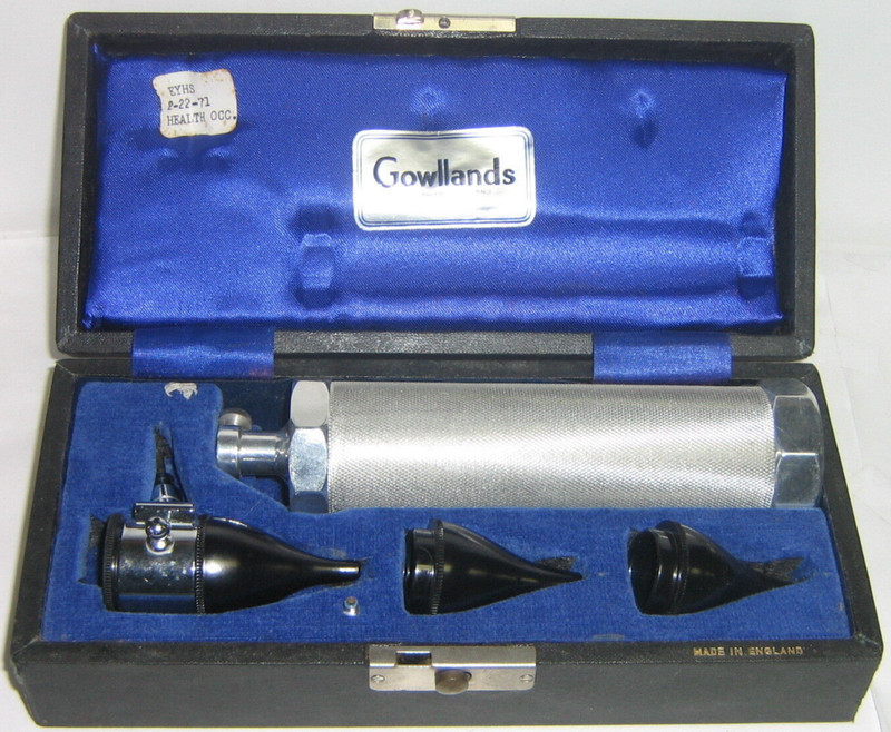 Vintage 1960s 1970s Gowllands Otoscope in Original Box - Made in England