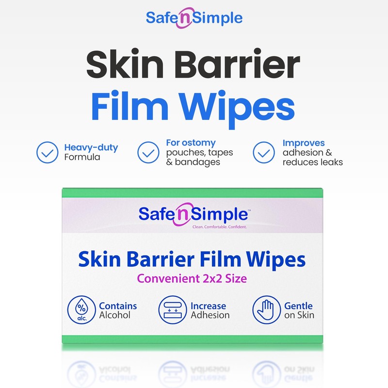 Skin Barrier Wipes with Alcohol - 2" x 2" - 50 Count - Skin Prep Pads for Ost... gallery