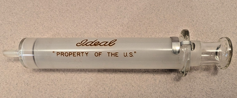 Vtg U.S.Military Luer Glass Syringe 10cc New Old Stock Civil Defense Med Ideal gallery