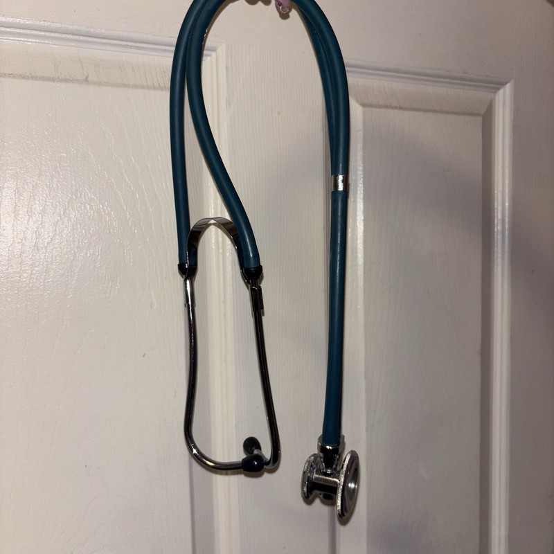 Vtg Elite Medical Instruments Sprague Rappaport Stethoscope Teal Green Blue