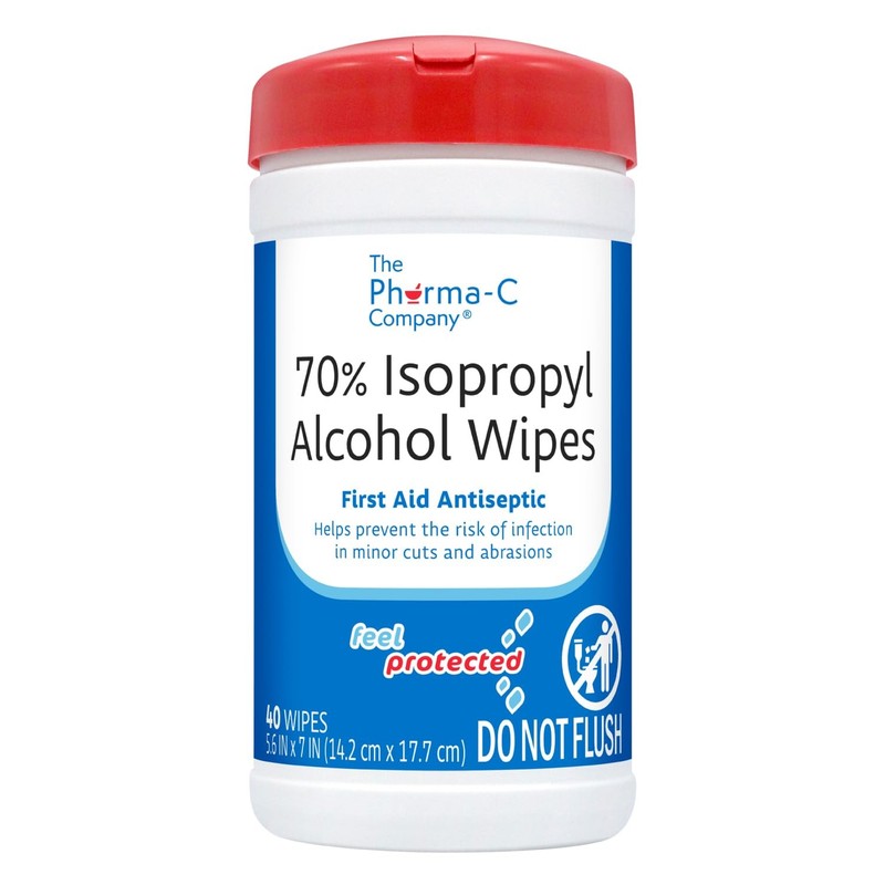 The Pharma-C Company 70% Isopropyl Alcohol Wipes [40 40 Count (Pack of 1)