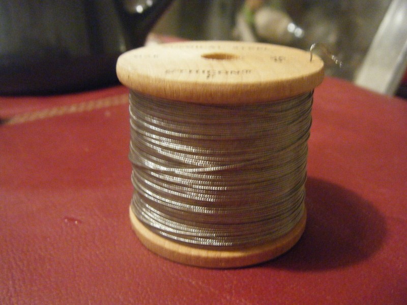 Vtg 2 wood spool 26 Gauge Stainless Steel Surgical Wire- 3oz. Spool (4-26) DWWC gallery