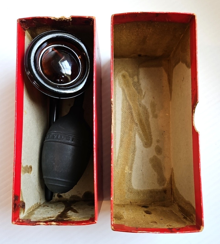 Vintage DeVilbiss No 251 Nose Throat Atomizer Glass Spray Bottle Medical w/ Box gallery