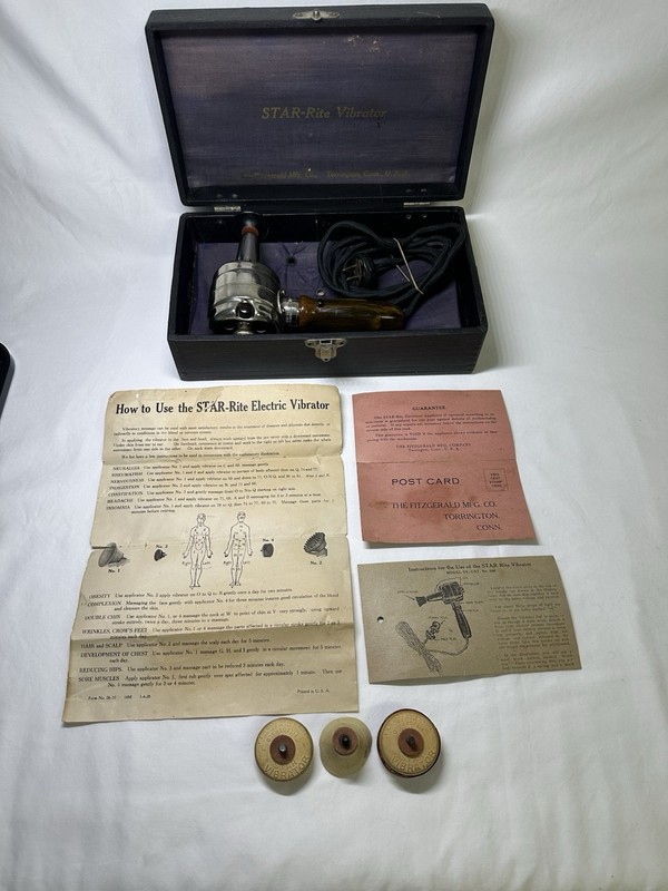 Vtg Antique 1920s Fitzgerald MFG Co Star-Rite Vibrating Massager