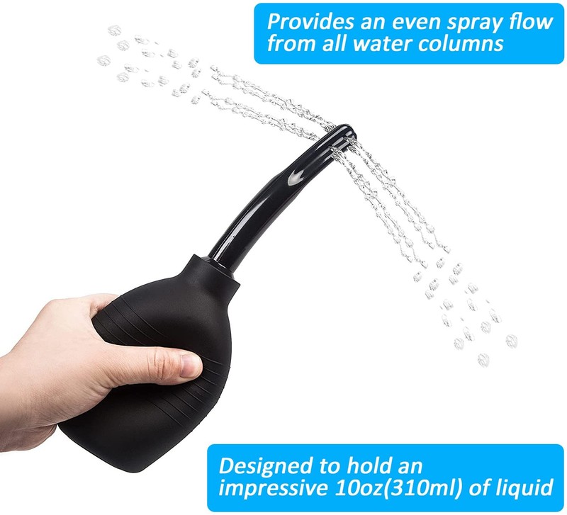 Clean and Healthy Anal Douche for Women,Shower 10 Ounce (1 Piece), Black gallery