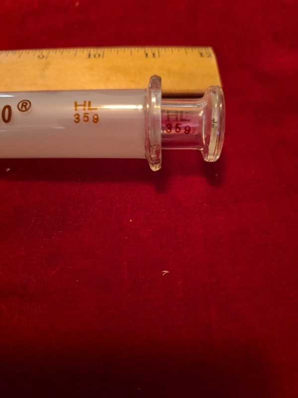 Wood instrument Co. VINTAGE Hypodermic Syringe 20cc GLASS gallery
