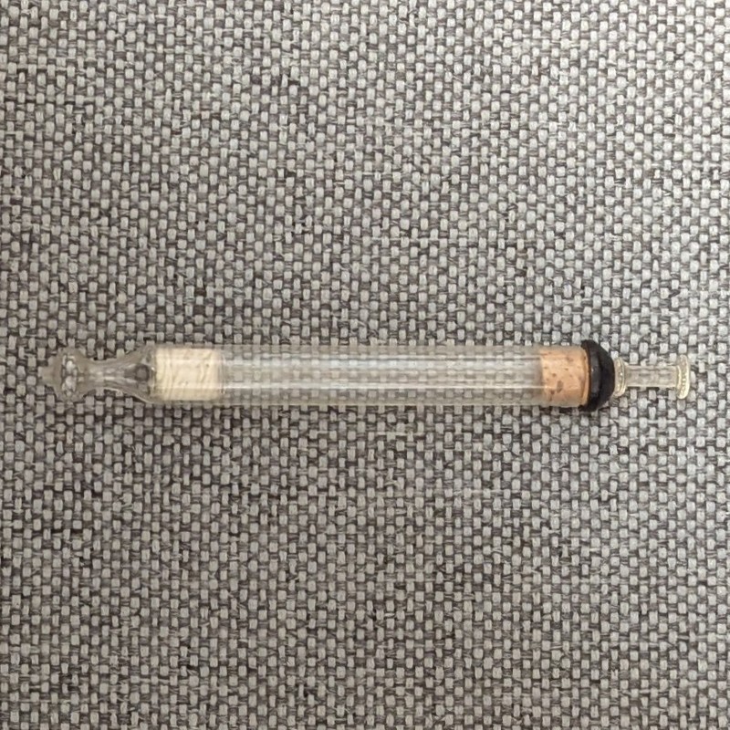 Medical Syringe Antique Glass Plunger & Cotton Twine gallery