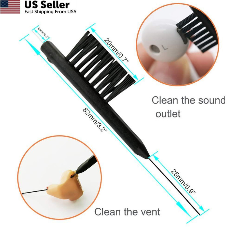 8 Pieces Hearing aid Amplifier Cleaning Tools, Earbuds/Headphones Black gallery