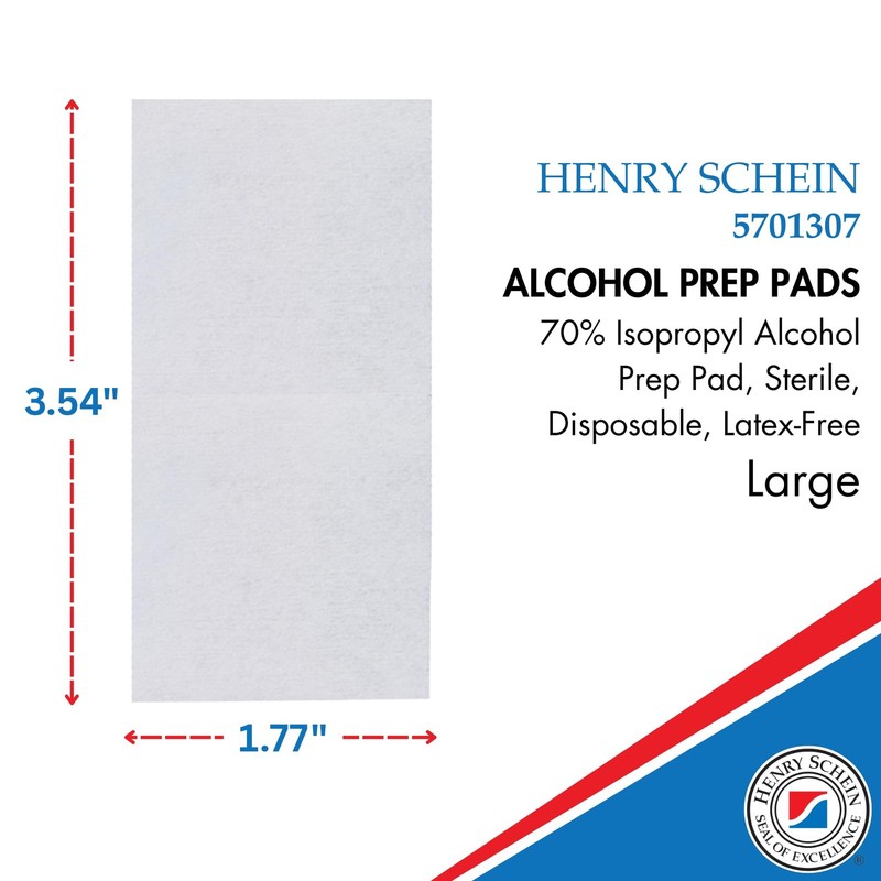 Large Alcohol Prep Pads - 70% Isopropyl Alcohol Wipes, Sterile, 200/Box gallery