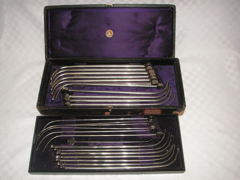 OLD, 1800'S SURGICAL, GYNECOLOGICAL SET, URETHRA PROBE RODS, MAW, LONDON