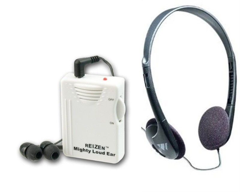 Reizen Mighty Loud Ear 120dB Personal Sound Hearing Amplifier with Earphones …