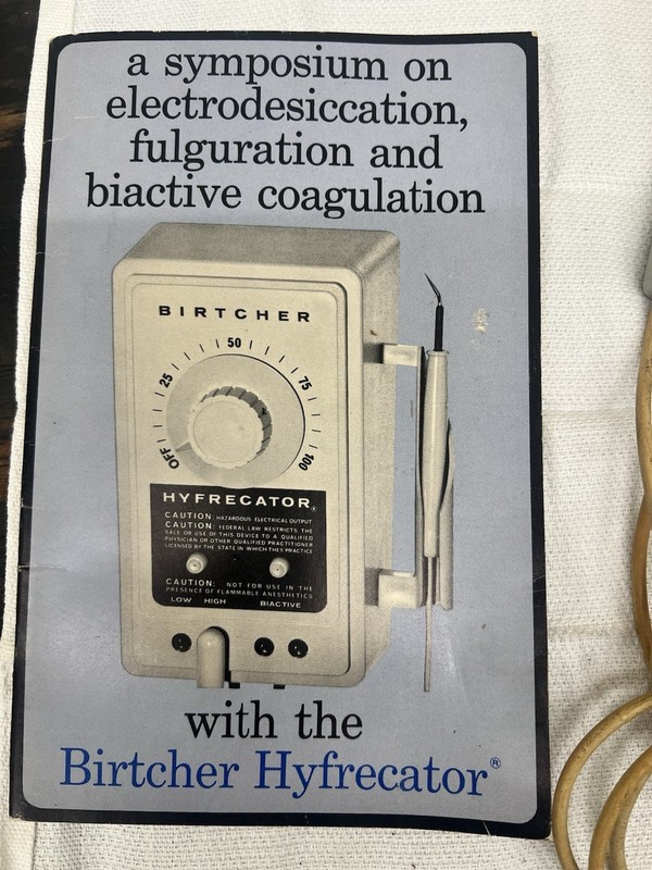 Vintage Birtcher Hyfractor. Electrosurgial Unit With Foot Pedal And Manual gallery