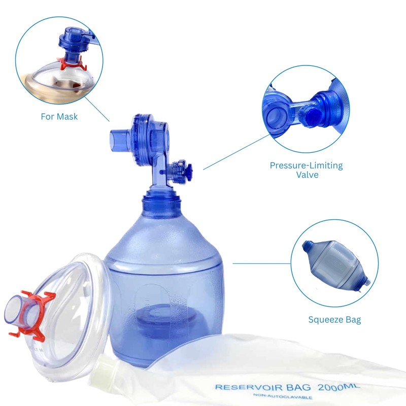 WNL Products 5000BVM Practi-Mask BVM CPR Training Includes 4 Adult/Child gallery
