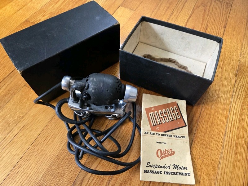 Vintage OSTER STIM-U-LAX Junior Massage Instrument w/ Box Model #4