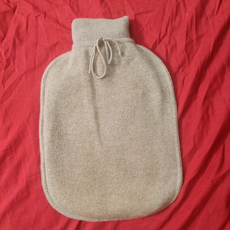 VTG Malo 100% Cashmere Hot Water Bottle Cover + Bottle Rare Set Handmade Italian