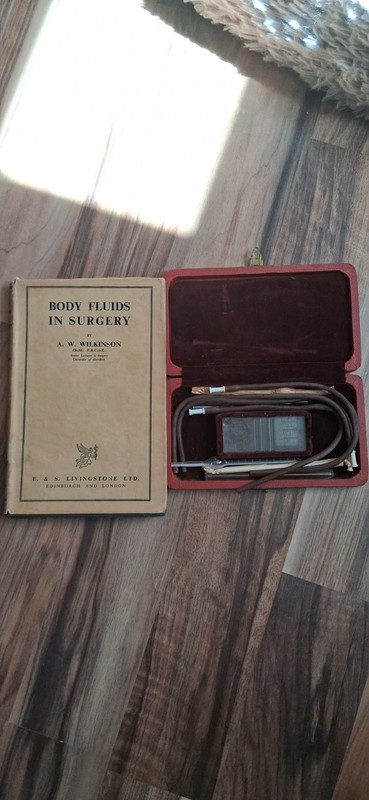 Antique Bass-Johns Hemacytometer & Vintage Body Fluids In Surgery