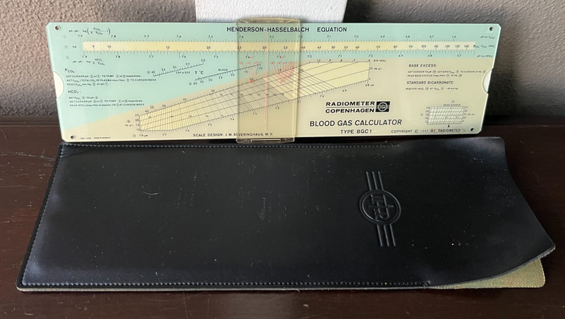 1967 Henderson Hasselbalch Radiometer Blood Gas Calculator Slide Rule Germany