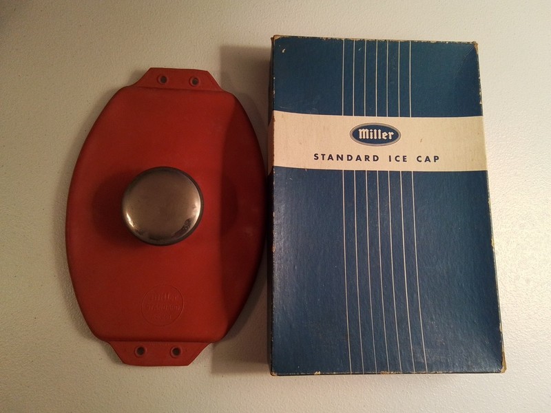 Usable Vintage Miller Standard Oval Ice Cap Or Bag With Box By BF Goodrich