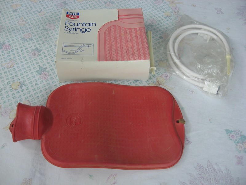 Rite Aid Water Bottle Fountain Syringe Combination Personal Hygiene Vintage NOS