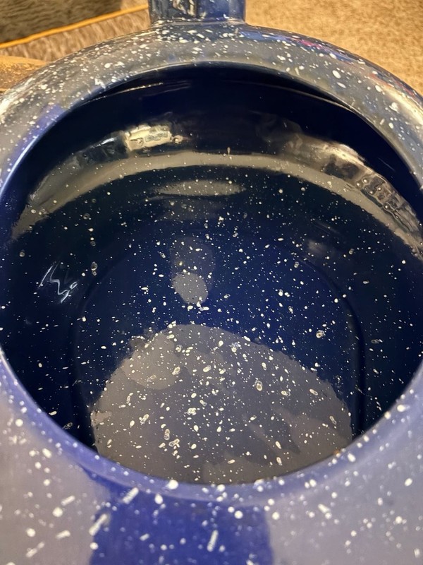Vintage Blue Speckled Enamelware Bedpan Hospital Urinal gallery