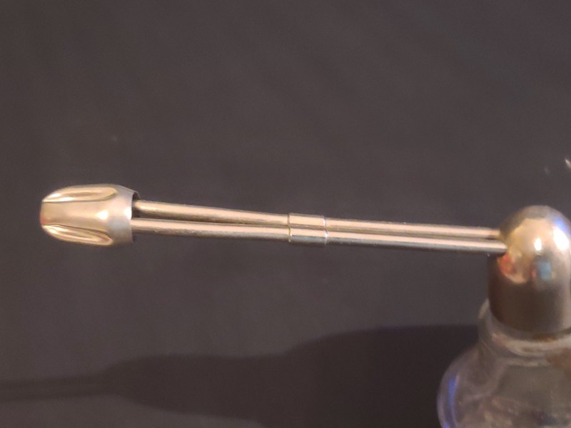VTG DeVilbiss Atomizer #127 Art Deco Glass Throat Sprayer Rubber Bulb w/Box gallery