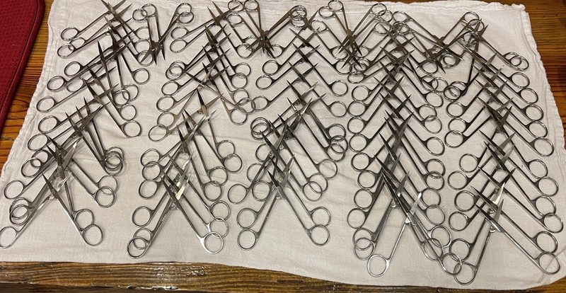 Vintage Medical Instruments Lot of 80 Surgical Stainless Steel Scissors 5"