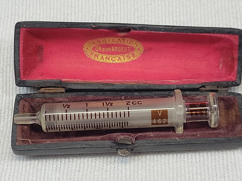 Vintage Glass Syringe with Case