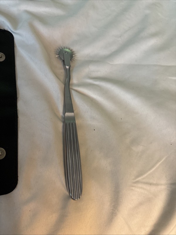 Vtg Sklar Chrome Neuro Pinwheel 1 Head Diagnostic Instrument w Leather Case gallery