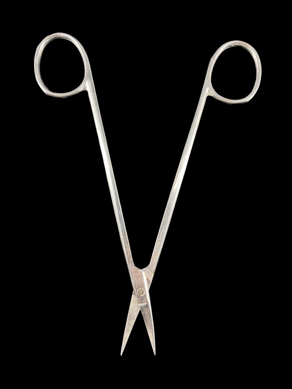 Vtg Hermann Germany Stainless Steel Surgical Scissors Curved Dental 6.25" EX+ gallery