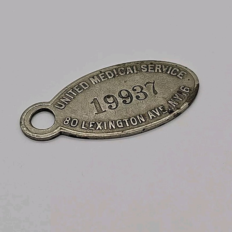 VINTAGE United Medical Service NY “If Found Return” Keychain Accessory RARE
