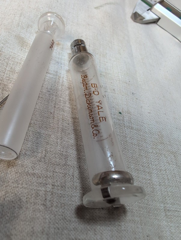Glass Hypodermic Needle by Becton and Dickerson - B-D & Yale 5cc - 2 Attachments gallery