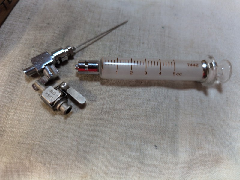 Glass Hypodermic Needle by Becton and Dickerson - B-D & Yale 5cc - 2 Attachments gallery