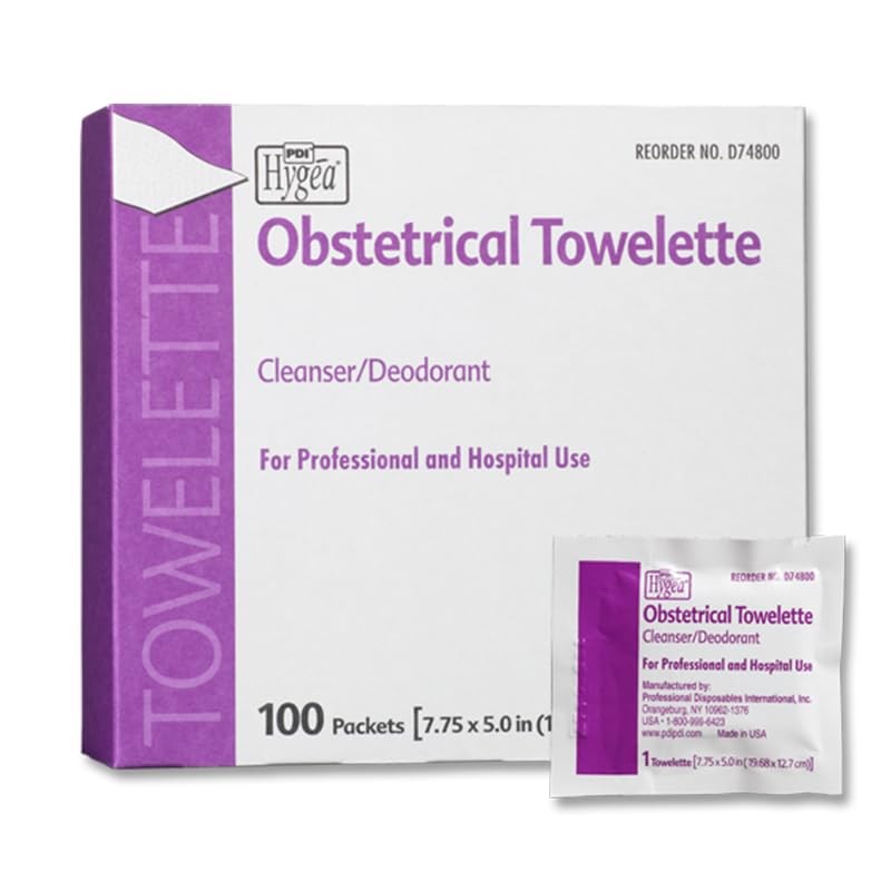 Hygea Obstetrical Towelette, Postpartum Care, Feminine 100 Count (Pack of 1)